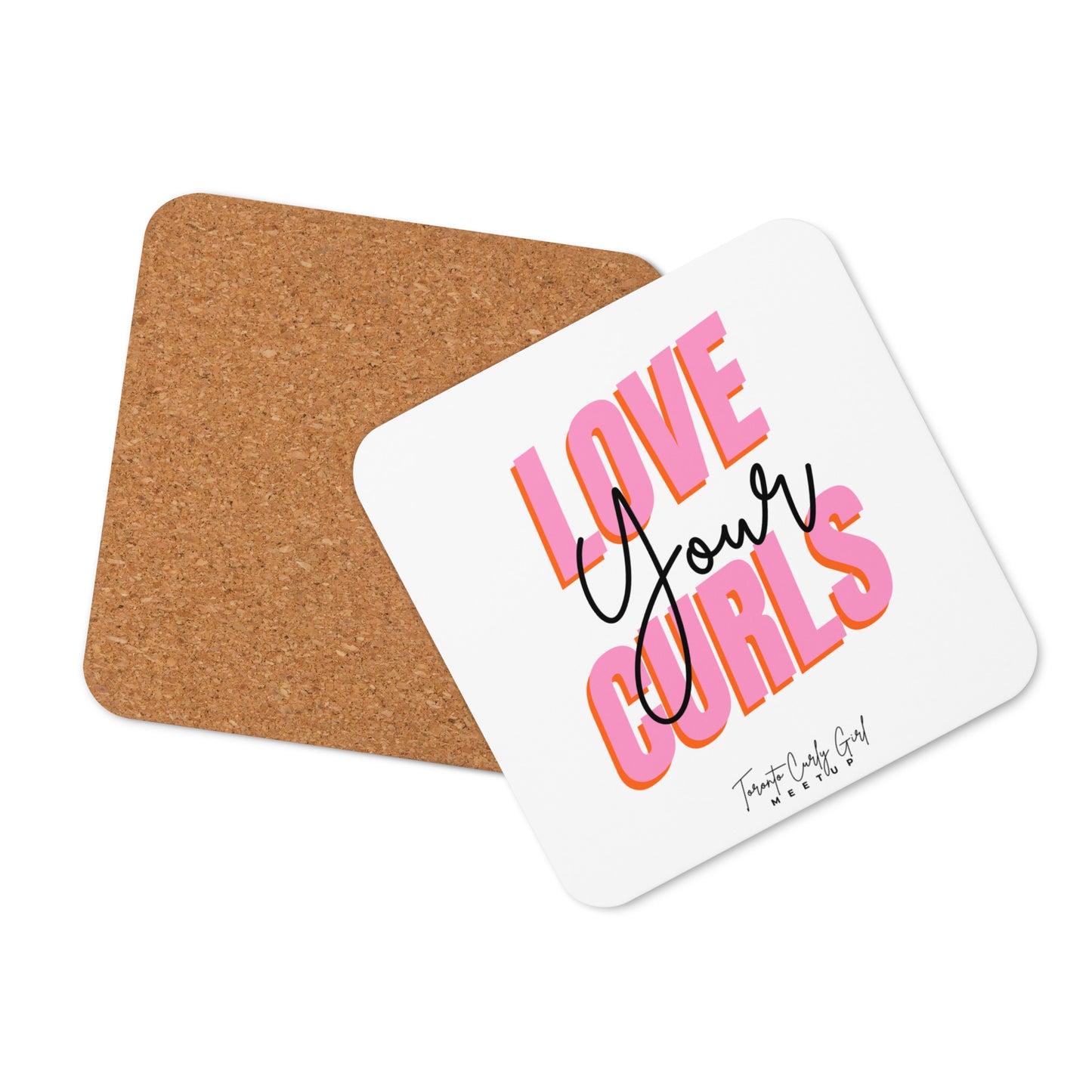 Love Your Curls Cork-back coaster